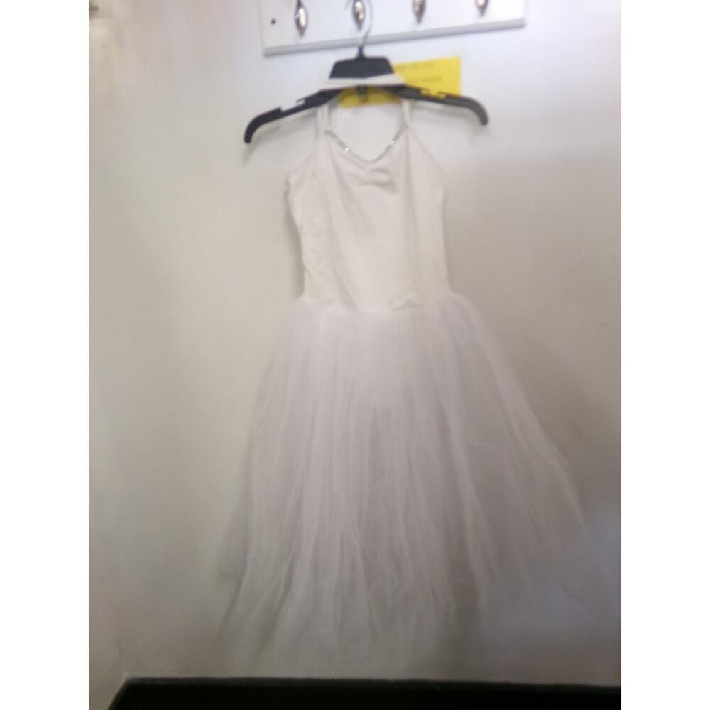 Dance Costume Revolution RC19745 Small Adult White Tutu Ballet Rhinestones